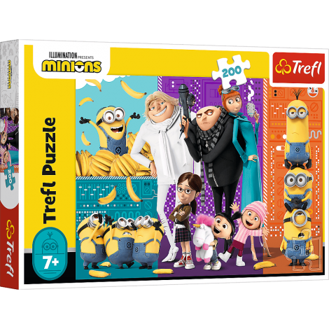 Puzzle Trefl 200el Minionki górą